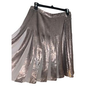 Stunning BCBGMAXAZRIA Pleated Sequined Skirt